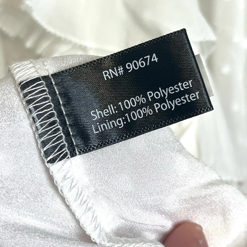Boston Proper Women’s Size S White Ultra Romantic Frilly Polyester Blouse
